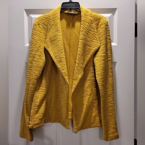 Premise Yellow Blazer with Textured Design